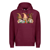 Burgundy coffee gnomes Premium Hoodie - Zillion Design Studio