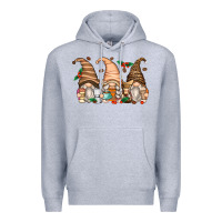 Heather Grey coffee gnomes Premium Hoodie - Zillion Design Studio