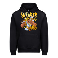 Black yellow sneaker girl afro woman Urban Hoodie - RanaPortraitStore
