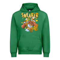 Emerald yellow sneaker girl afro woman Urban Hoodie - RanaPortraitStore