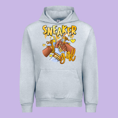 Yellow Sneaker Girl Afro Woman Urban Hoodie Designed By Ranaportraitstore