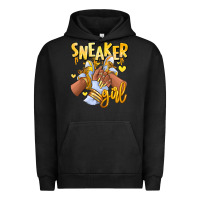 Pigment Black yellow sneaker girl afro woman Urban Hoodie - RanaPortraitStore