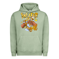 Pigment Oil Green yellow sneaker girl afro woman Urban Hoodie - RanaPortraitStore