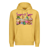 Antique Gold sugar and spice pink gingerbread coffee cups Premium Hoodie - Zillion Design Studio