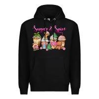 Black sugar and spice pink gingerbread coffee cups Premium Hoodie - Zillion Design Studio