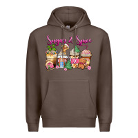 Coffee sugar and spice pink gingerbread coffee cups Premium Hoodie - Zillion Design Studio