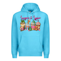 Ocean Blue sugar and spice pink gingerbread coffee cups Premium Hoodie - Zillion Design Studio