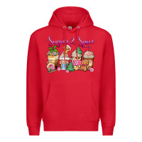 Red sugar and spice pink gingerbread coffee cups Premium Hoodie - Zillion Design Studio