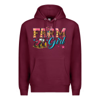 Burgundy farm girl Premium Hoodie - texasbilliewilder