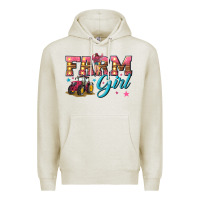 Oatmeal Heather farm girl Premium Hoodie - texasbilliewilder