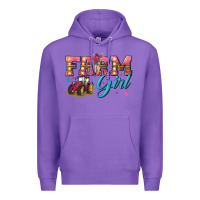 Purple farm girl Premium Hoodie - texasbilliewilder