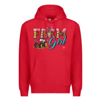 Red farm girl Premium Hoodie - texasbilliewilder