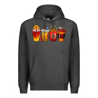 Charcoal Heather firefighter coffee cups Premium Hoodie - texasbilliewilder