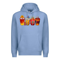 Colony Blue firefighter coffee cups Premium Hoodie - texasbilliewilder