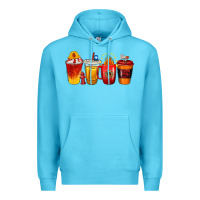 Ocean Blue firefighter coffee cups Premium Hoodie - texasbilliewilder