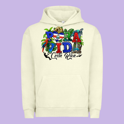Pura Vida Costa Rica Rana Urban Hoodie Designed By Ranaportraitstore