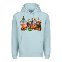 Blue Mist Christmas coffee cups with French Bulldog Premium Hoodie - RanaPortraitStore