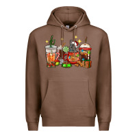Chestnut Christmas coffee cups with French Bulldog Premium Hoodie - RanaPortraitStore