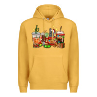 Mustard Christmas coffee cups with French Bulldog Premium Hoodie - RanaPortraitStore