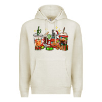 Oatmeal Heather Christmas coffee cups with French Bulldog Premium Hoodie - RanaPortraitStore