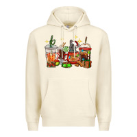 Sandshell Christmas coffee cups with French Bulldog Premium Hoodie - RanaPortraitStore