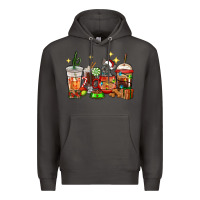 Smoke Christmas coffee cups with French Bulldog Premium Hoodie - RanaPortraitStore