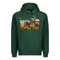 Sports Green Christmas coffee cups with French Bulldog Premium Hoodie - RanaPortraitStore