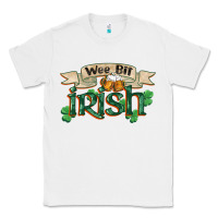 White wee bit irish st patrick's day Classic Tee - FaDigitalArtStudio