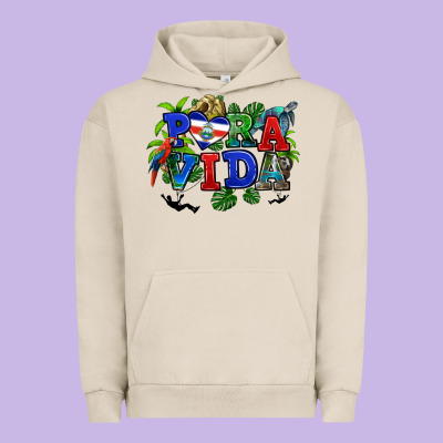 Pura Vida Costa Rica Urban Hoodie Designed By Ranaportraitstore