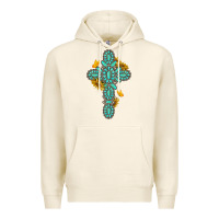 Tofu gemstone cross with sunflowers and butterflies Premium Hoodie - texasbilliewilder