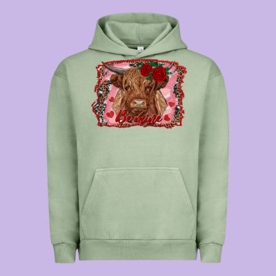 Be Mine Cow Urban Hoodie Designed By Ranaportraitstore