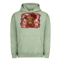 Pigment Oil Green be mine cow Urban Hoodie - RanaPortraitStore