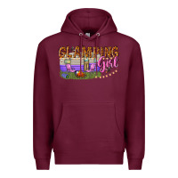 Burgundy glamping girl Premium Hoodie - texasbilliewilder