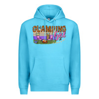 Ocean Blue glamping girl Premium Hoodie - texasbilliewilder