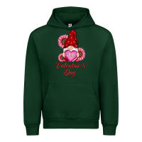Forest Green happy valentines day gnomes with sunflower Urban Hoodie - RanaPortraitStore