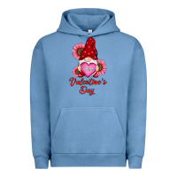 Pigment Pebble Blue happy valentines day gnomes with sunflower Urban Hoodie - RanaPortraitStore