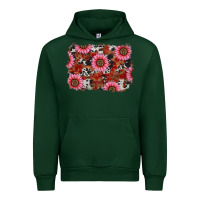 Forest Green valentines day sunflowers leopard cowhide backgrou Urban Hoodie - RanaPortraitStore