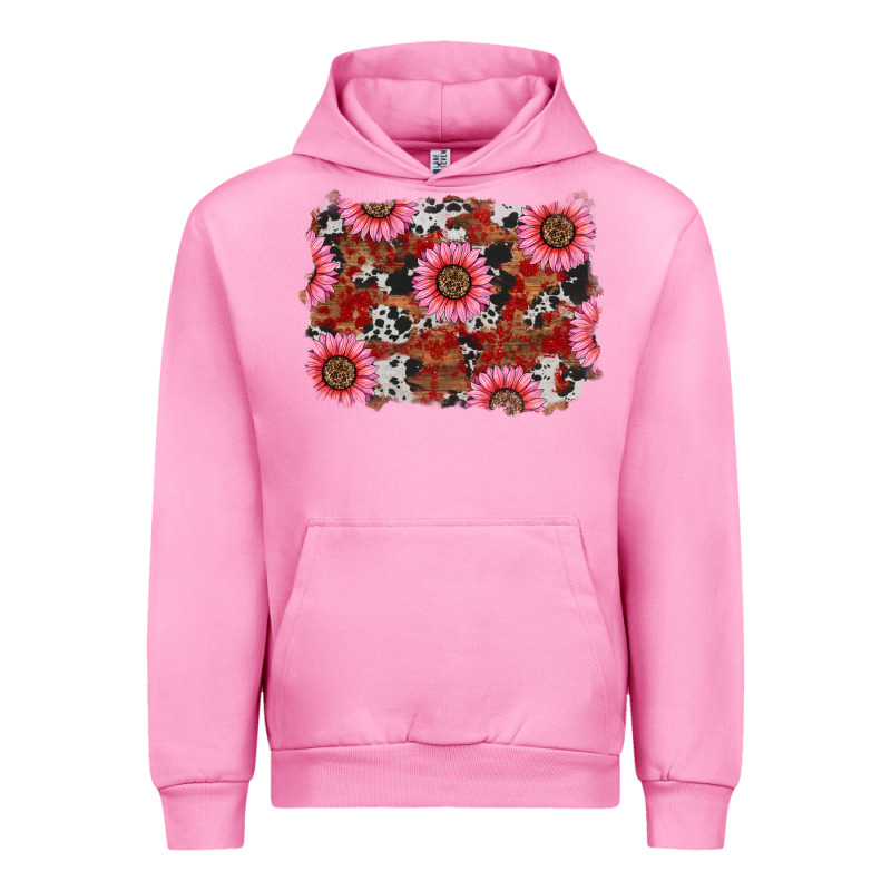 Valentines Day Sunflowers Leopard Cowhide Backgrou Urban Hoodie by RanaPortraitStore | Teevron