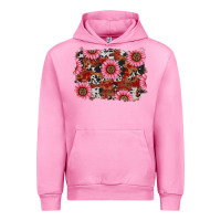 Fuchsia Pink valentines day sunflowers leopard cowhide backgrou Urban Hoodie - RanaPortraitStore