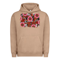 Pigment Burro valentines day sunflowers leopard cowhide backgrou Urban Hoodie - RanaPortraitStore