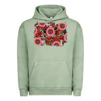 Pigment Oil Green valentines day sunflowers leopard cowhide backgrou Urban Hoodie - RanaPortraitStore