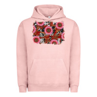 Pigment Salmon valentines day sunflowers leopard cowhide backgrou Urban Hoodie - RanaPortraitStore