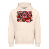 Sandshell valentines day sunflowers leopard cowhide backgrou Urban Hoodie - RanaPortraitStore