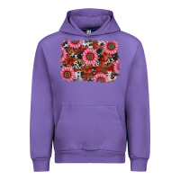 Tulip valentines day sunflowers leopard cowhide backgrou Urban Hoodie - RanaPortraitStore