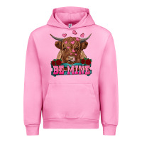 Fuchsia Pink be mine cow Urban Hoodie - RanaPortraitStore