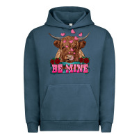 Pigment Midnight Navy be mine cow Urban Hoodie - RanaPortraitStore