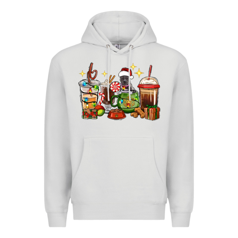 Christmas Coffee Cups With Pitbull Premium Hoodie by RanaPortraitStore | Teevron