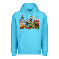 Ocean Blue Christmas coffee cups with Pitbull Premium Hoodie - RanaPortraitStore