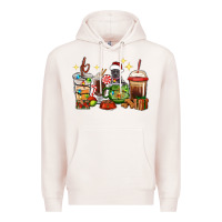 Pale Pink Christmas coffee cups with Pitbull Premium Hoodie - RanaPortraitStore