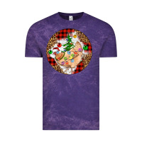 Cloud Purple Christmas chicken Vintage Tee - Artiststas